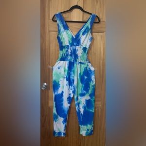 Women’s Tie Dye Sleeveless Jumpsuit